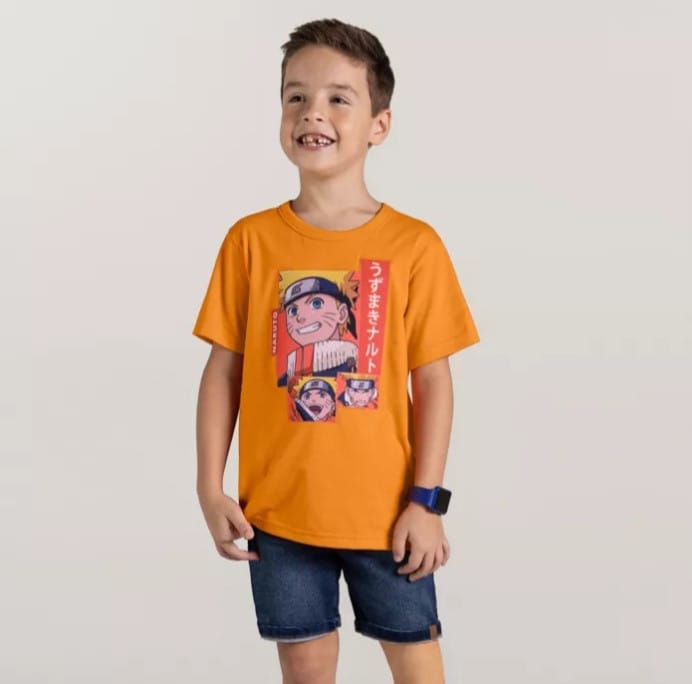 Camiseta personagem Naruto - Foto 1