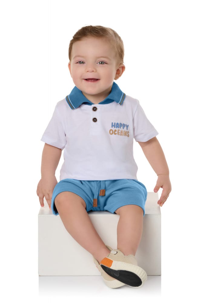 Conjunto baby camisa polo Tileesul - Foto 2
