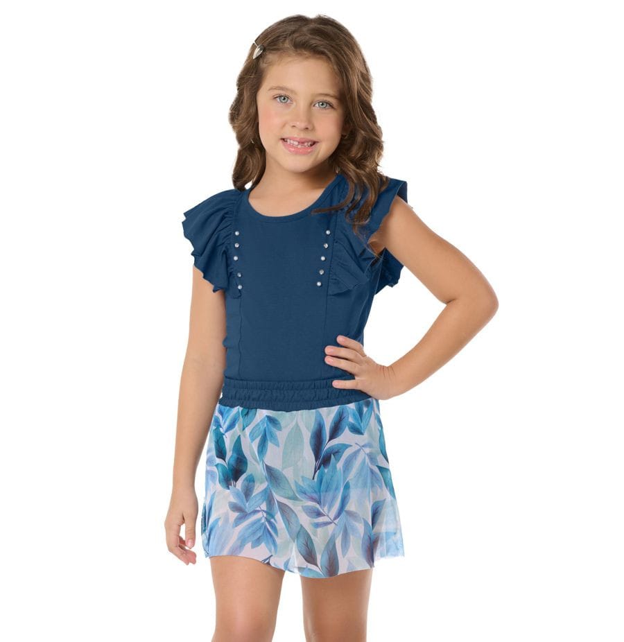 Conjunto Tileesul Menina com short-saia - Foto 1