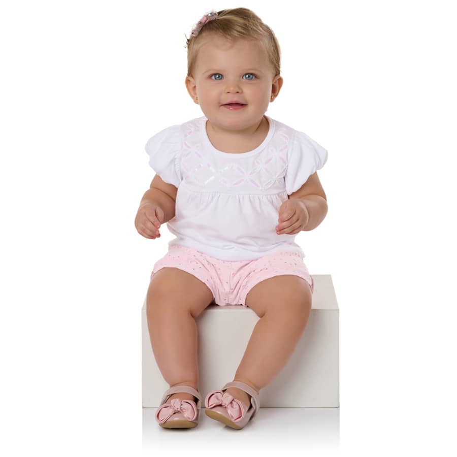 Conjunto baby short Laise Tileesul