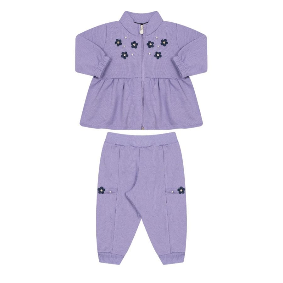 Conjunto baby moletom flores Tileesul - Foto 1