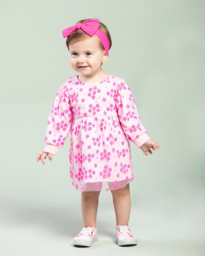 Vestido baby sobreposição de tule - Foto 3