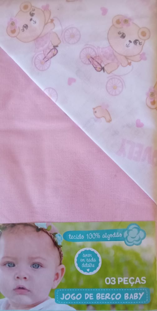 Jogo de lençol para berço menina - Foto 3