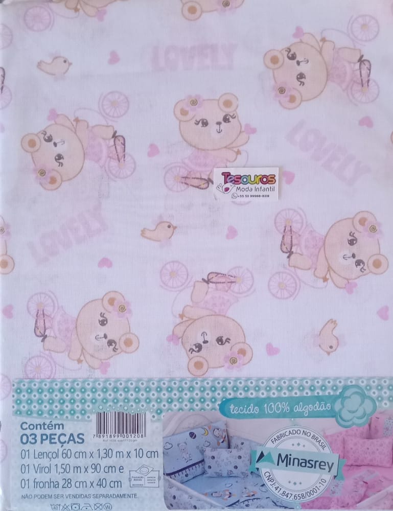 Jogo de lençol para berço menina - Foto 1