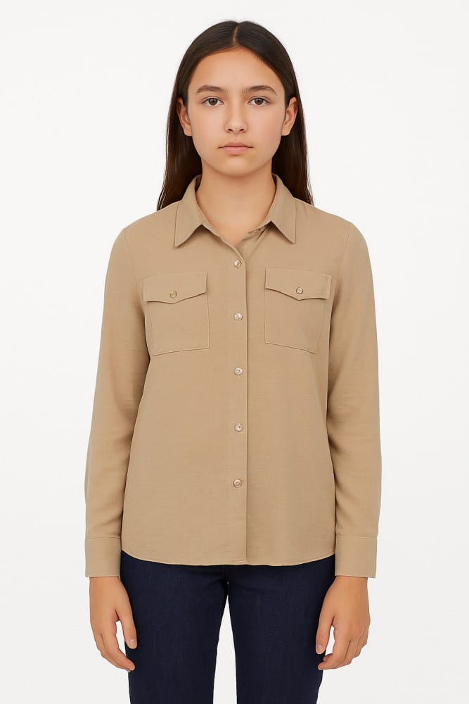 Camisa estilo social em crepe - Foto 1