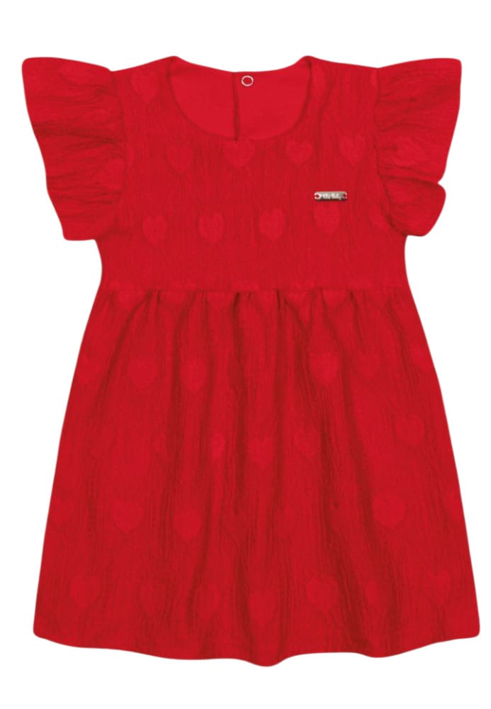 Vestido baby corações com acessório de cabeloTileesul - Foto 3