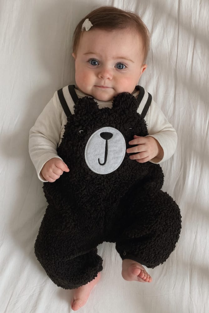 Conjunto baby unissex jardineira Tileesul - Foto 3
