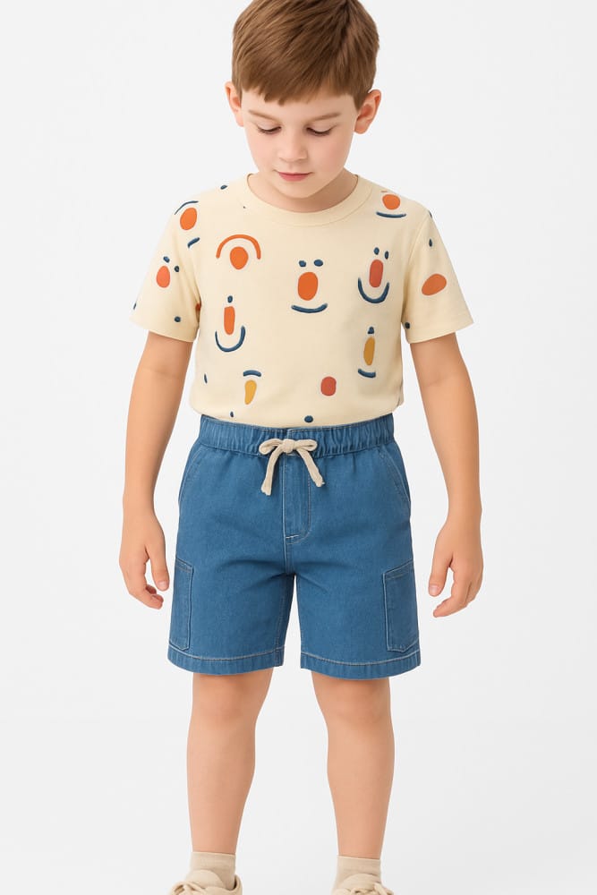 Bermuda jeans com elastano Hering Kids - Foto 2