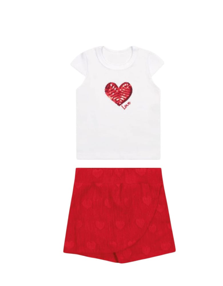 Conjunto Baby coração Love Tileesul - Foto 4