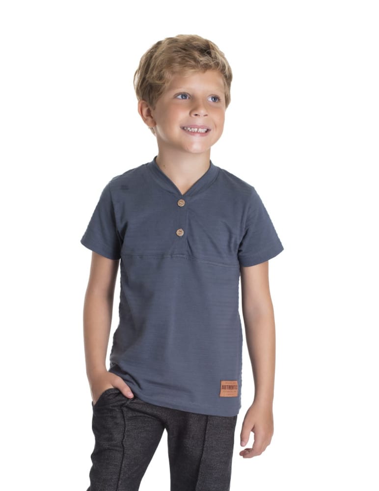 Camisa Slim malha trabalhada - Foto 1