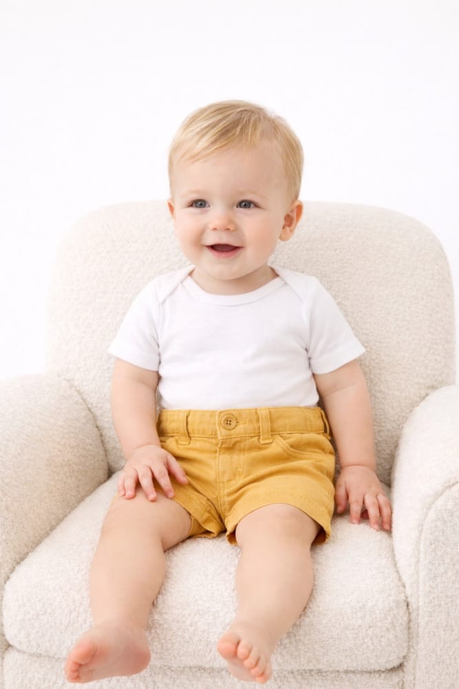Short em Sarja bebê - Foto 2