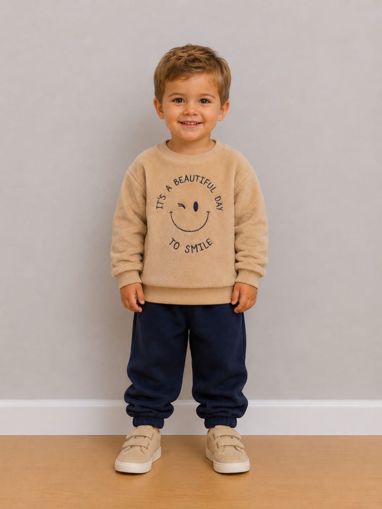 Conjunto unissex em Fleece Tileesul Smile - Foto 3