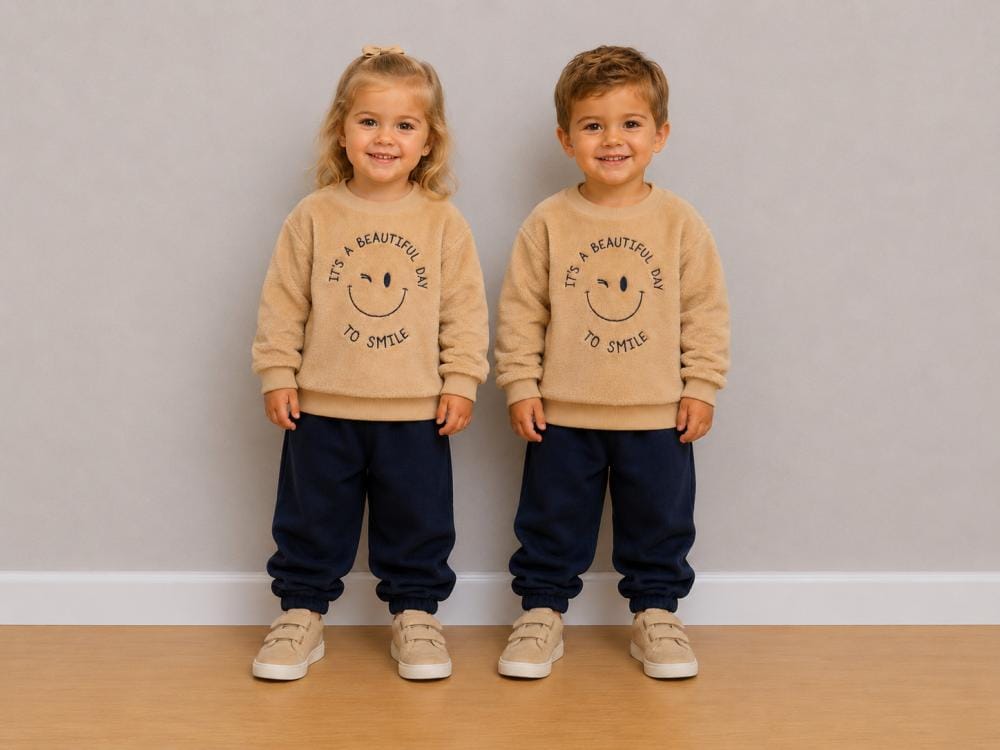 Conjunto unissex em Fleece Tileesul Smile - Foto 1