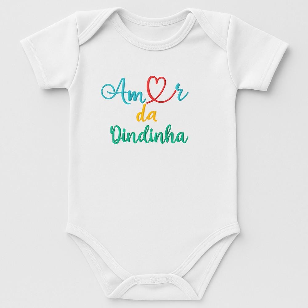 Body bordado Amor da Dindinha - Foto 1
