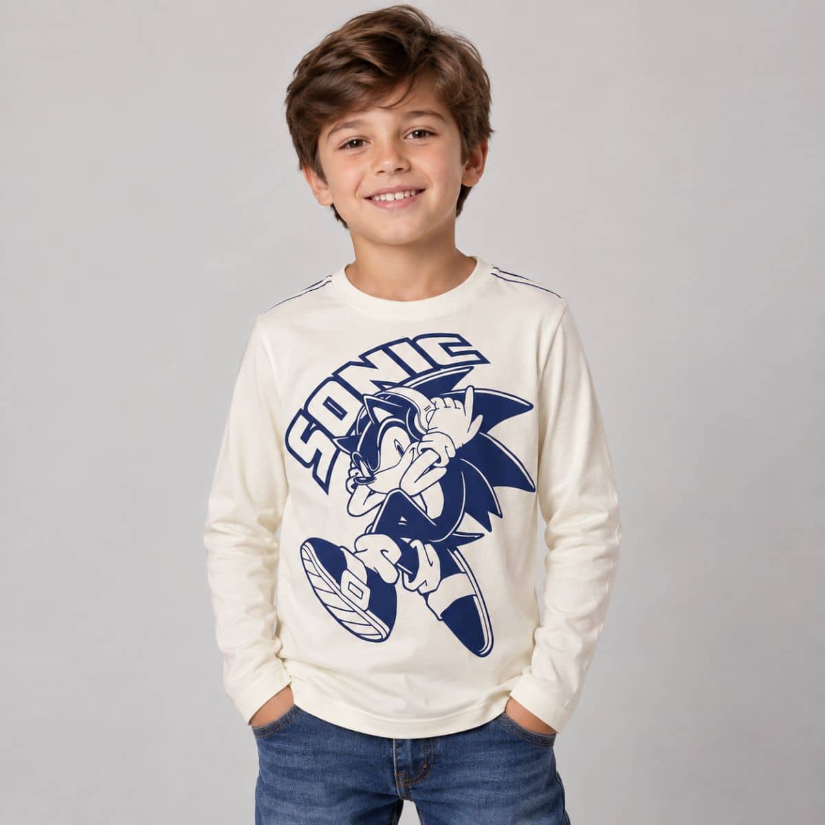 Camiseta Manga Longa Sonic