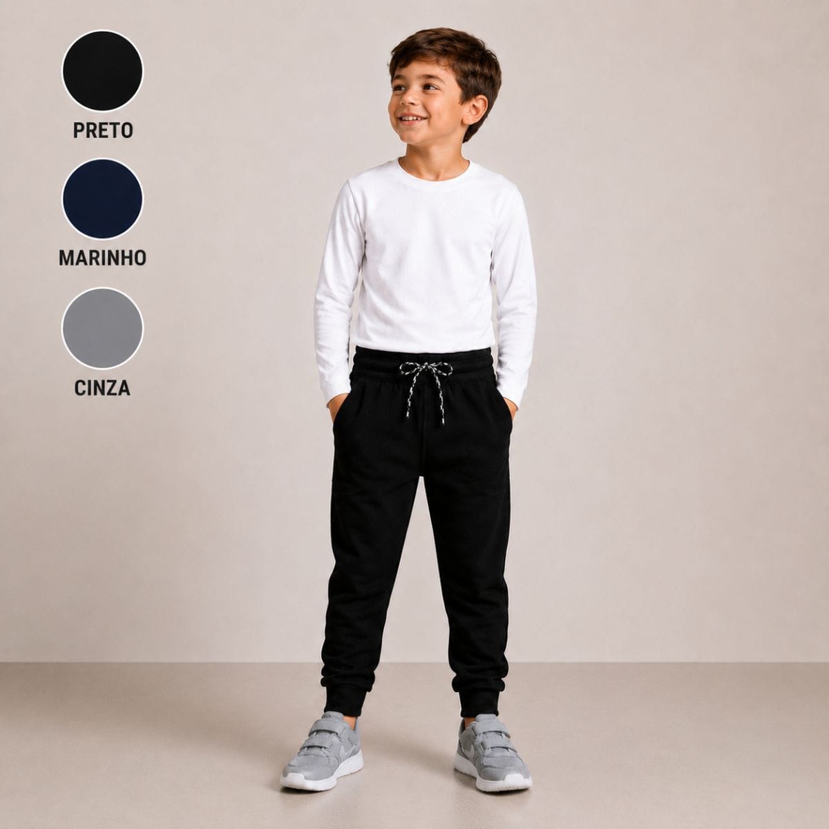 Calça Moletom Menino Fantoni - Foto 1