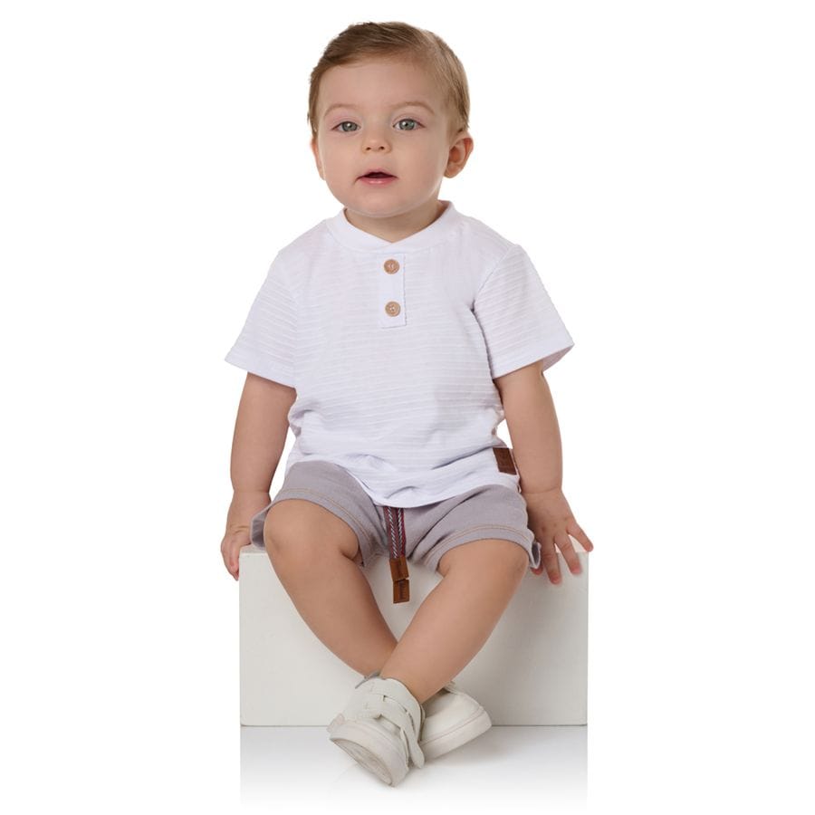 Conjunto Baby Tileesul bermuda linho - Foto 4