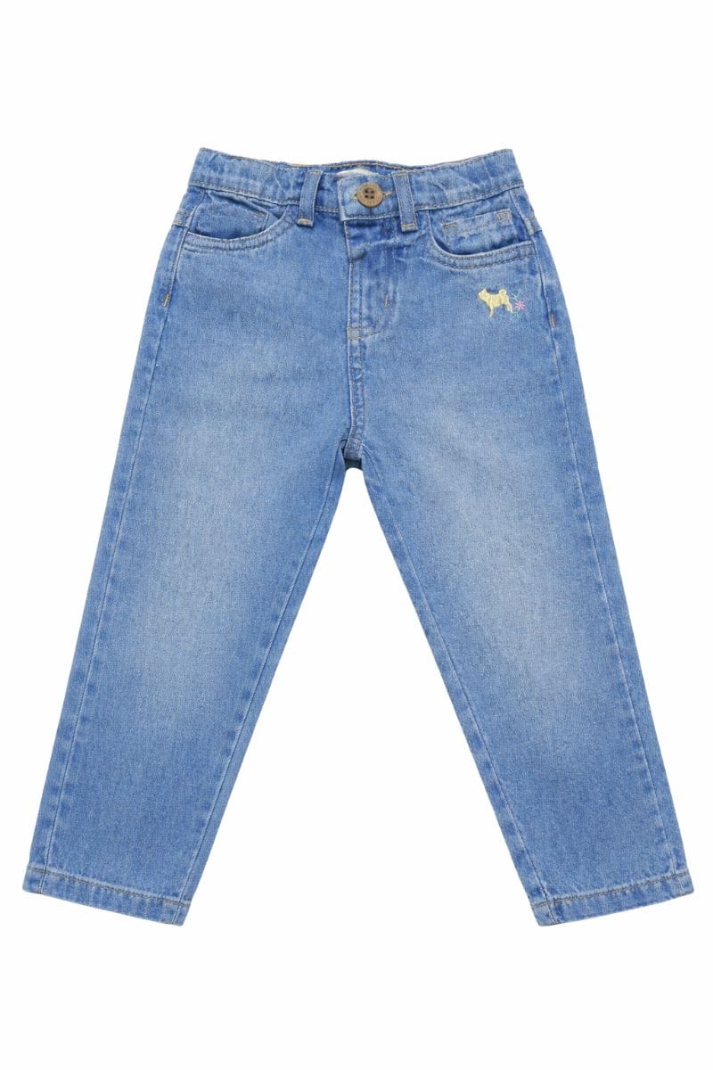 Calça jeans menina com bordado Charpey - Foto 2