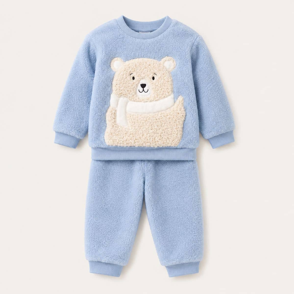 Conjunto Em Fleece Urso Cachecol Tileesul