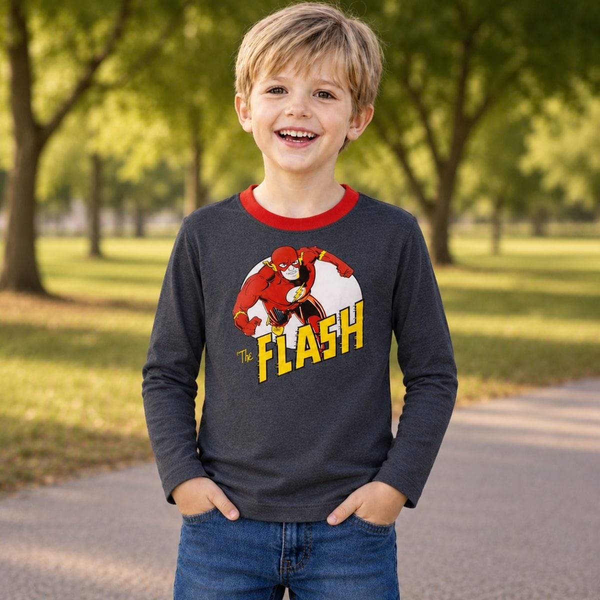 Camiseta Manga Longa The Flash - Foto 1