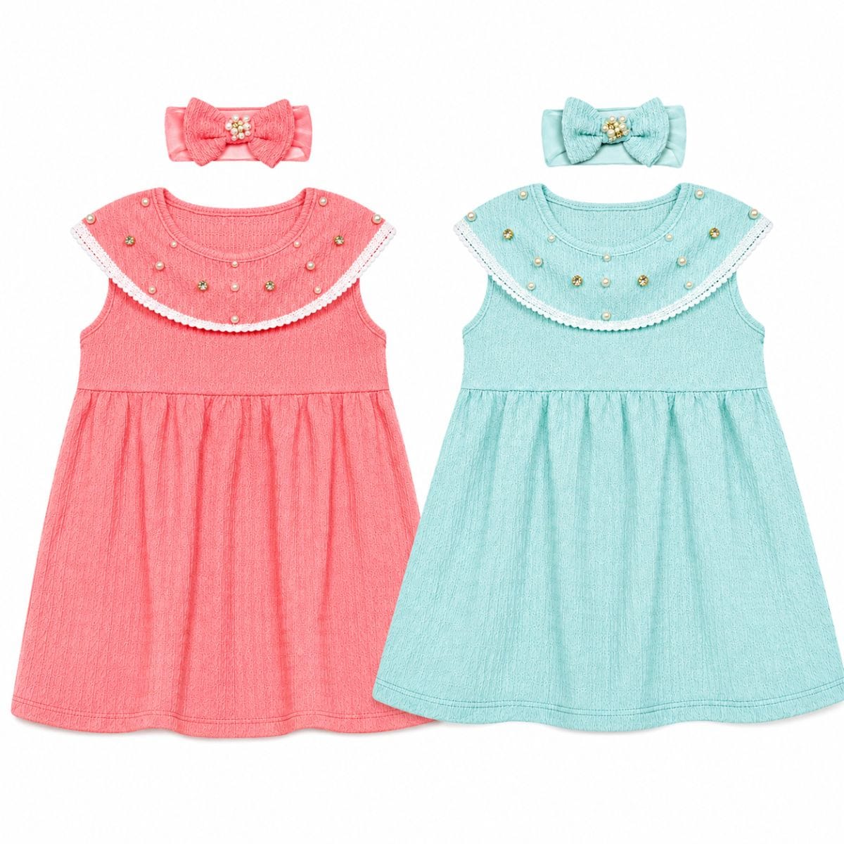 Vestido baby luxo Tileesul com faixa de cabelo - Foto 6