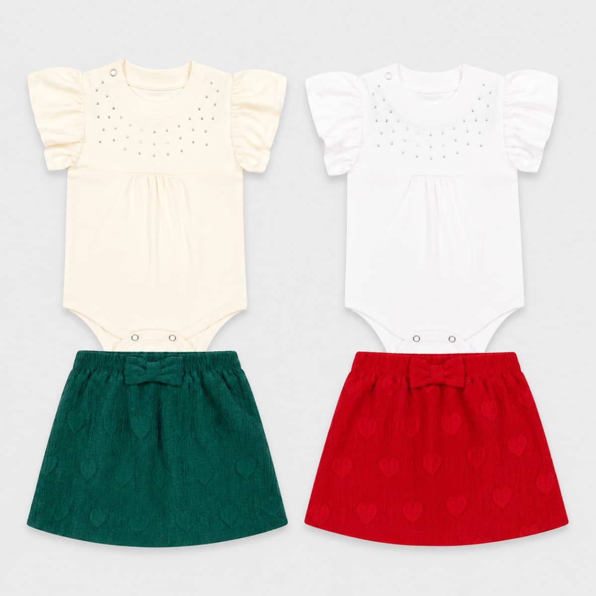 Conjunto Baby body e saia