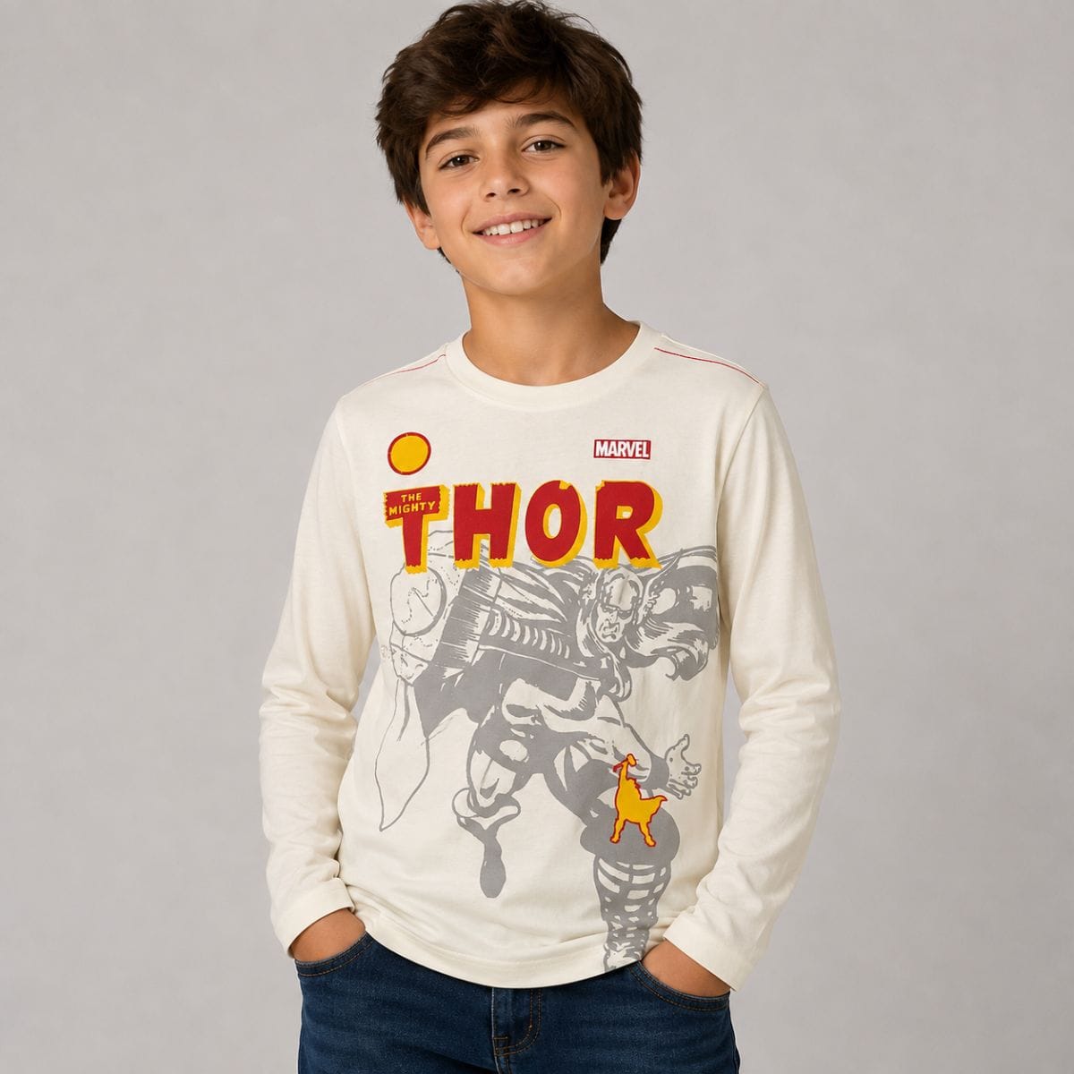 Camiseta Manga Longa Marvel Thor - Foto 1