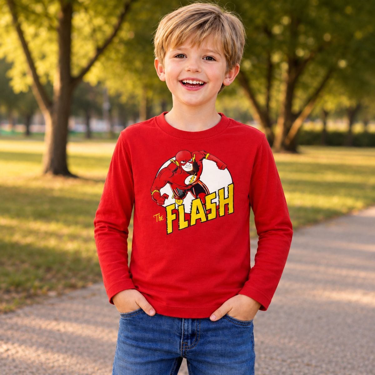 Camiseta Manga Longa The Flash - Foto 1