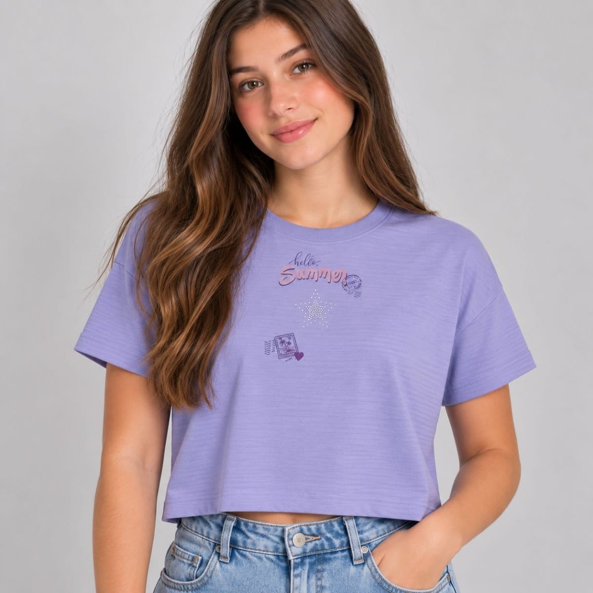 Blusa cropped Elian - Foto 1