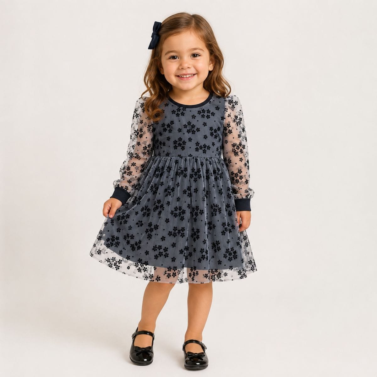 Vestido em sobreposição de tule - Foto 1