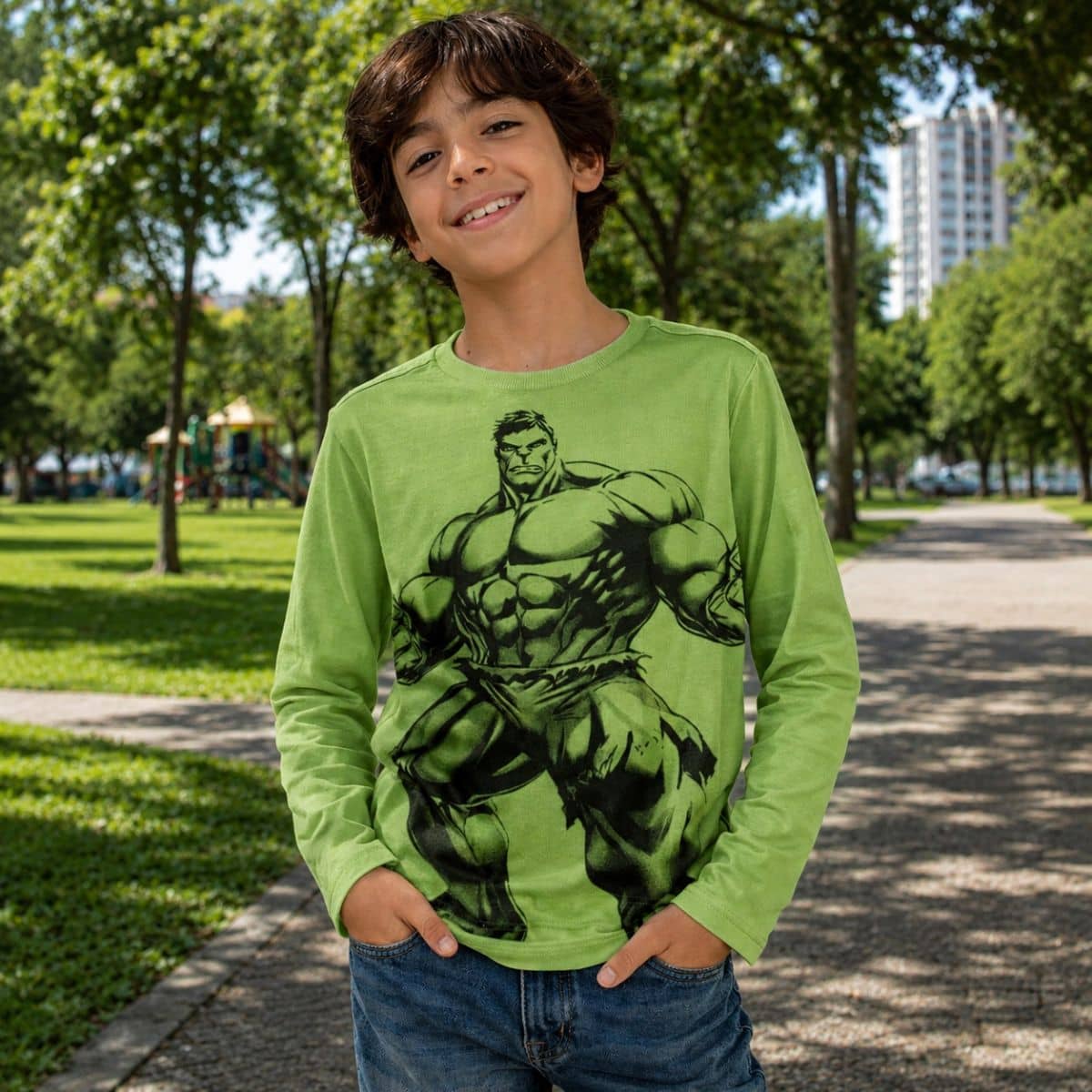 Camiseta Manga Longa Hulk