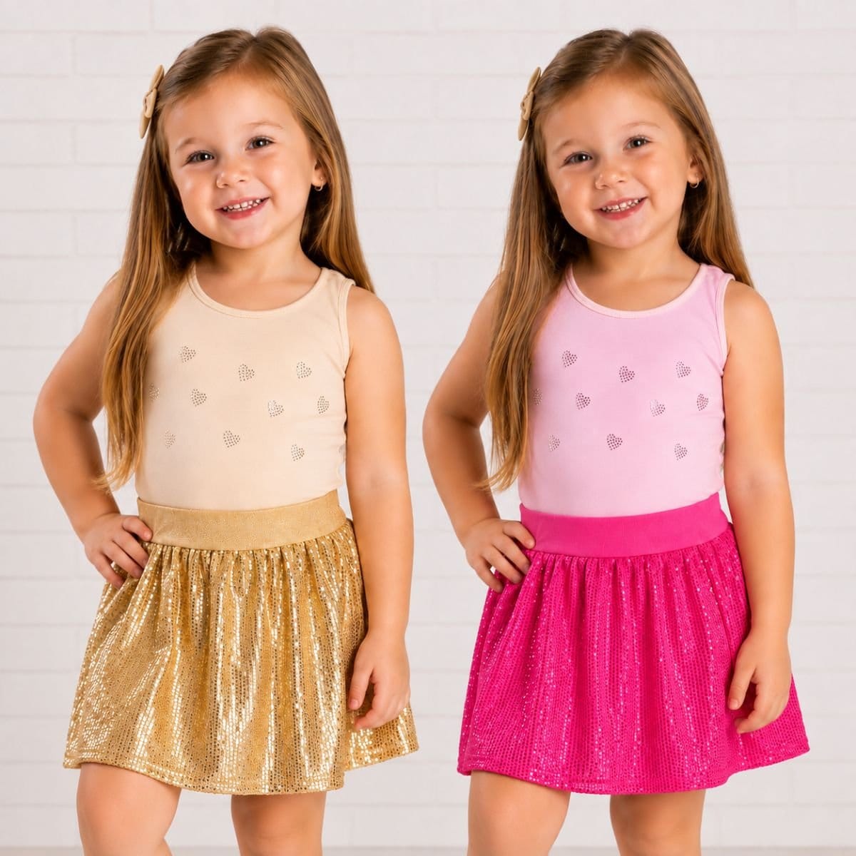 Conjunto com short-saia de paete lantejoulas - Foto 1