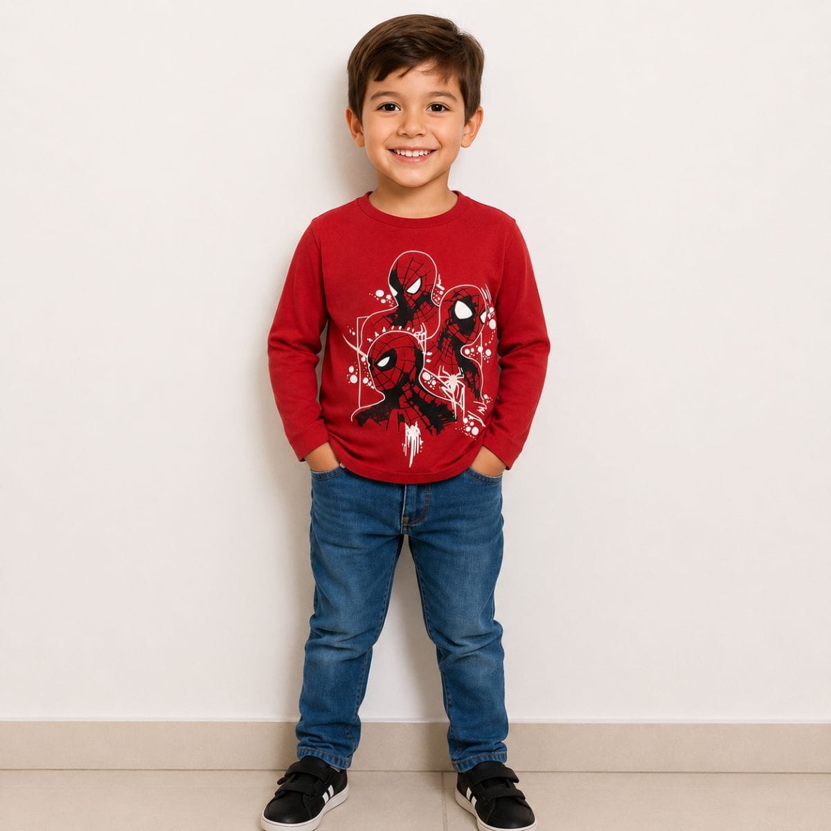 Camiseta Manga Longa Homem-Aranha - Foto 1