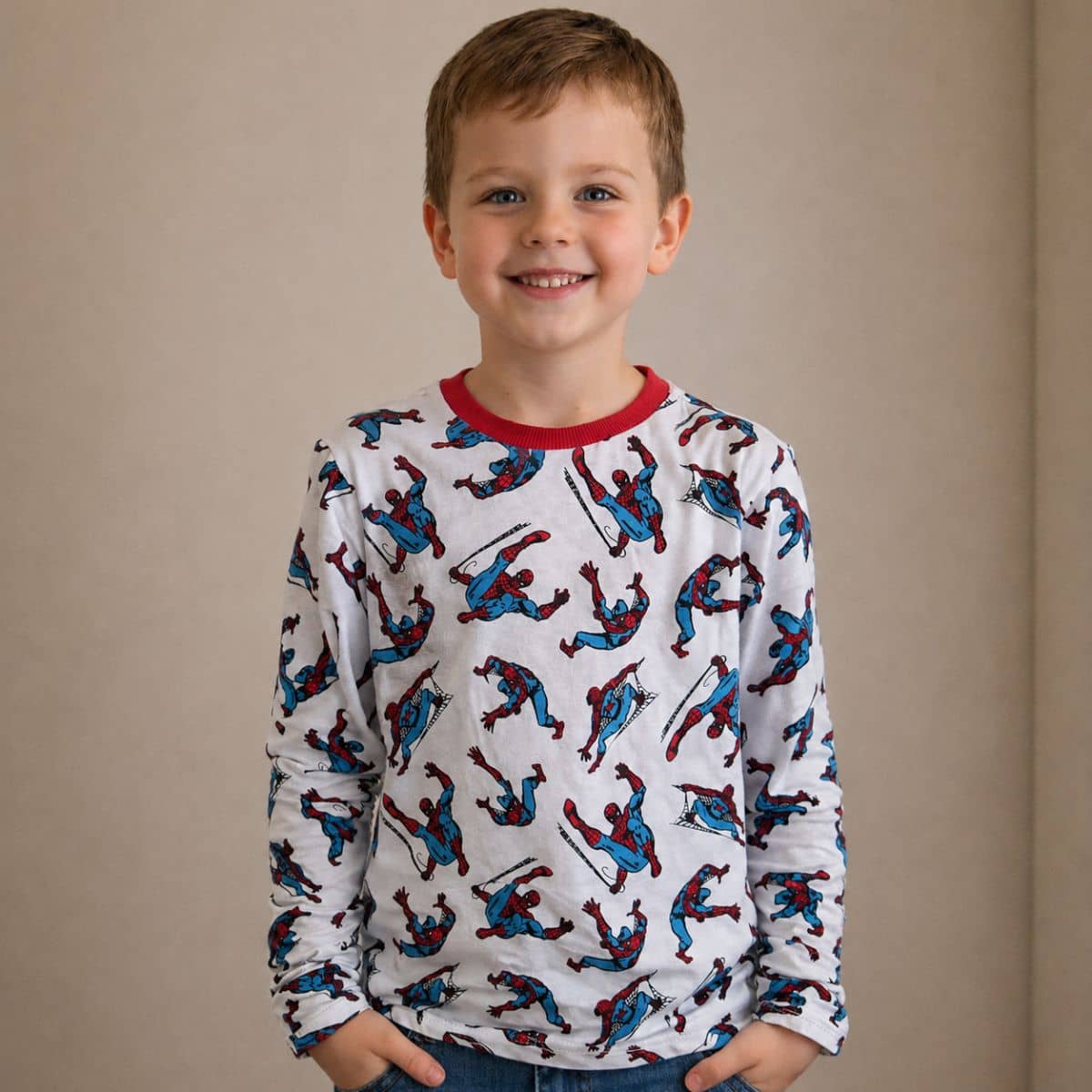 Camiseta Homem-Aranha manga longa