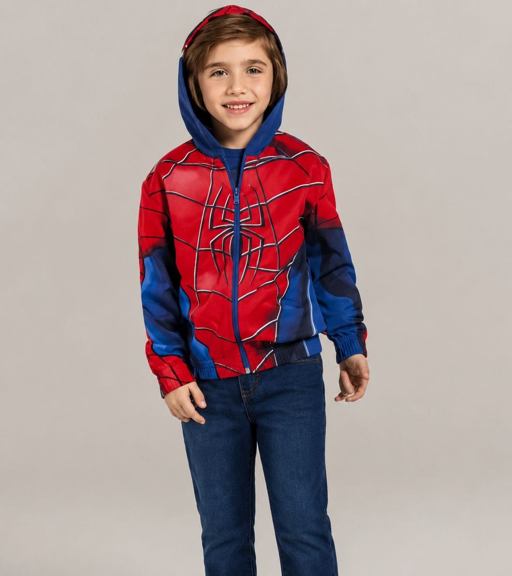 Jaqueta corta-vento Homem Aranha - Foto 1