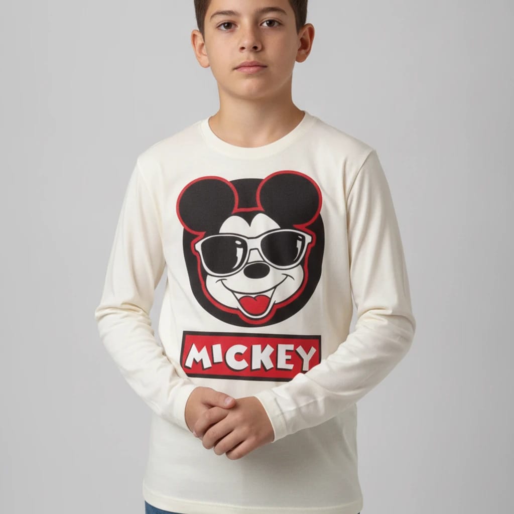 Camiseta manga longa Mickey - Foto 1